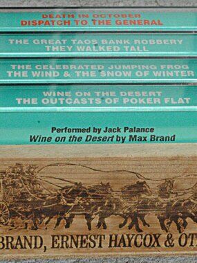 Audiobook Jack Palance The Wild West Audio Cassettes Original Wooden Box